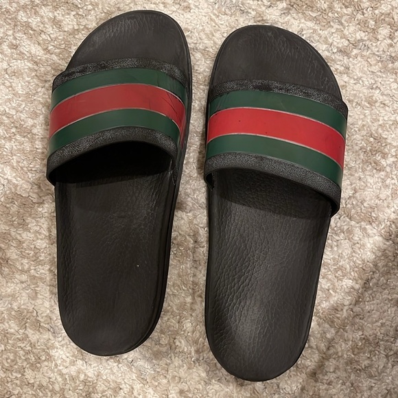 GUCCI MENS WEB RUBBER SLIDE SANDAL size 9 G - Picture 13 of 13